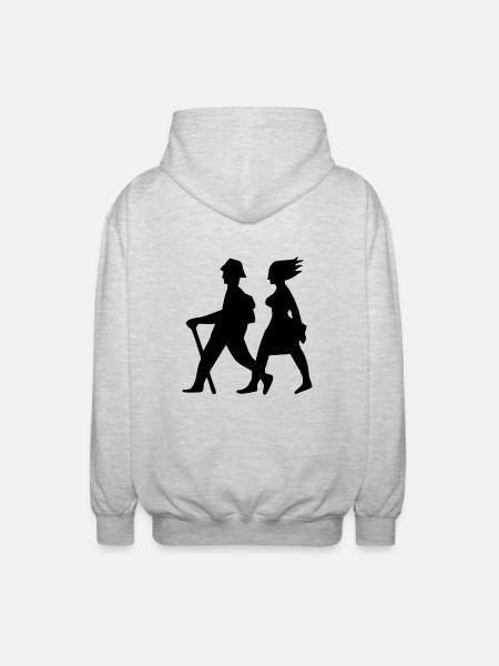 Wandern - Unisex Kapuzenjacke - Hellgrau meliert