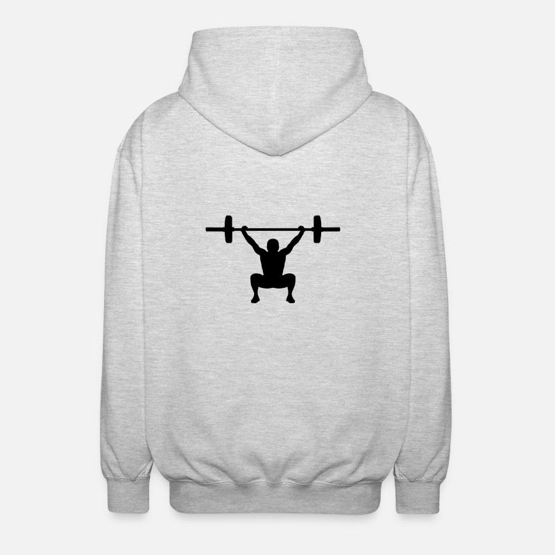 Snatch schwarz - Unisex Kapuzenjacke - Hellgrau meliert