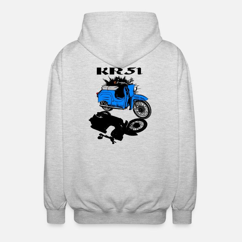 Simson Schwalbe Moped - Unisex Hooded Jacket - light heather grey