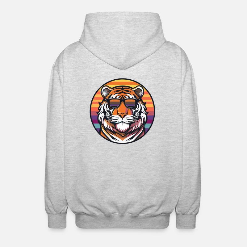 Tiger Comic Cool Été - Veste à capuche unisexe - gris clair chiné