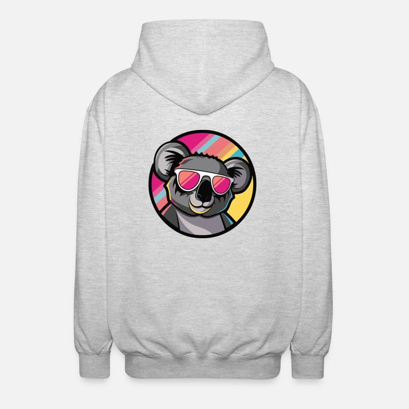 Koala Comic Cool Summer - Unisex Hooded Jacket - light heather grey