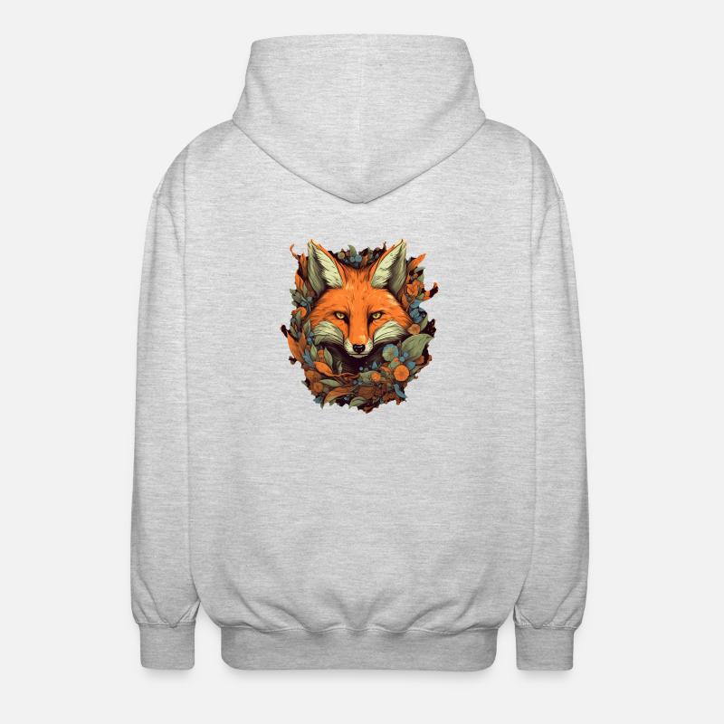 Fox - Unisex Hooded Jacket - light heather grey