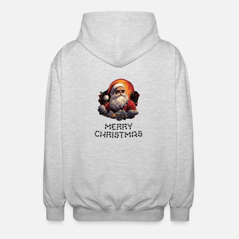 Père Noël - Marry Christmas - Veste à capuche unisexe - gris clair chiné