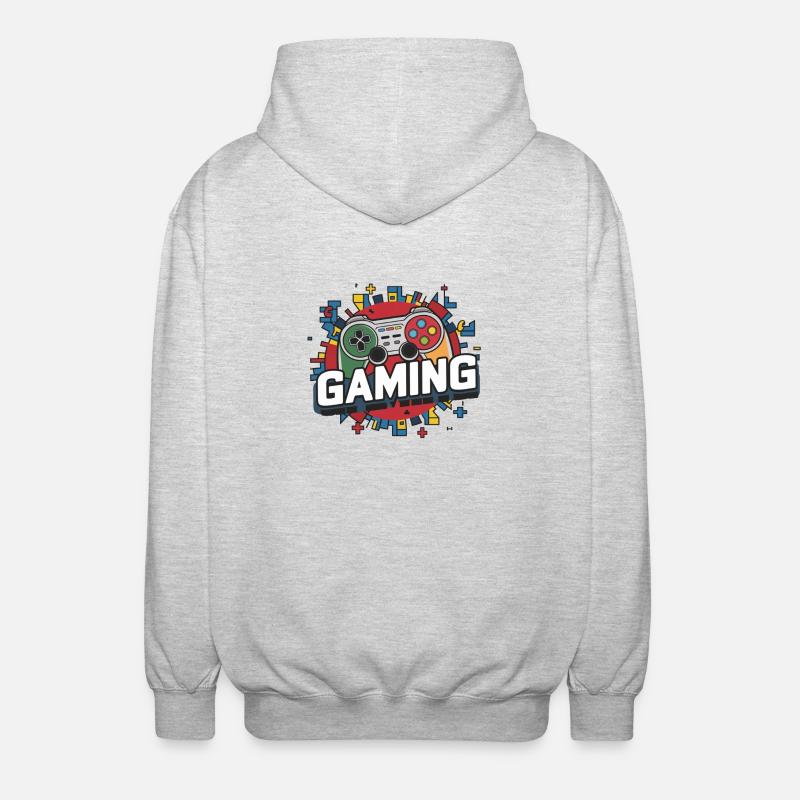 Gaming - Controller - Unisex Kapuzenjacke - Hellgrau meliert