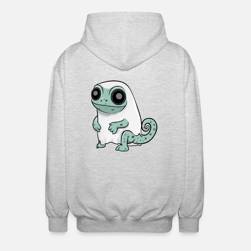 Chameleon Halloween Comic Geist - Unisex Kapuzenjacke - Hellgrau meliert
