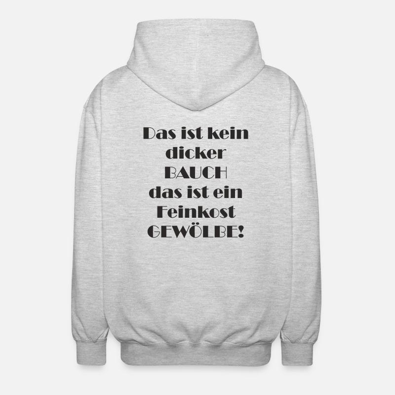 Das ist kein Bauch - Unisex Kapuzenjacke - Hellgrau meliert