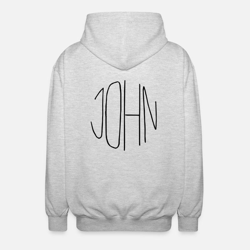 John - Unisex Kapuzenjacke - Hellgrau meliert