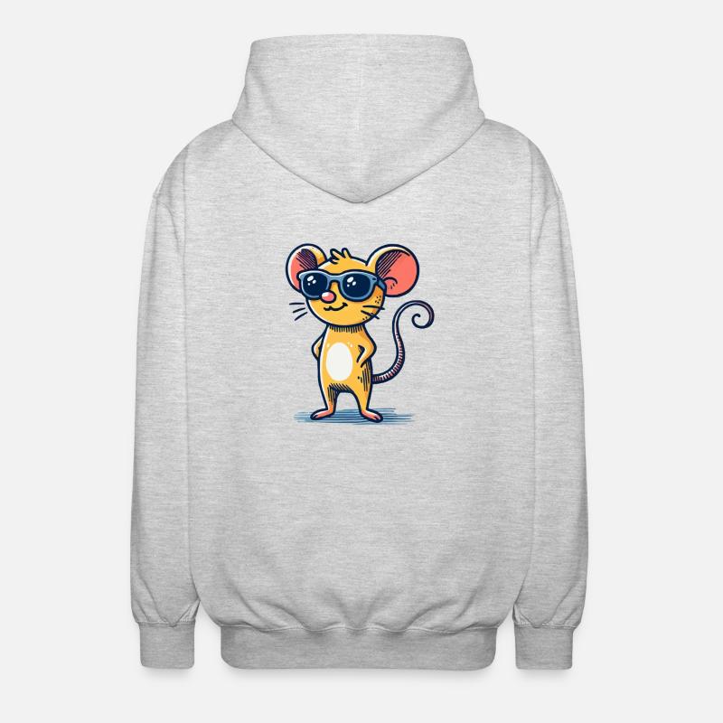 Lunettes de soleil souris - Veste à capuche unisexe - gris clair chiné