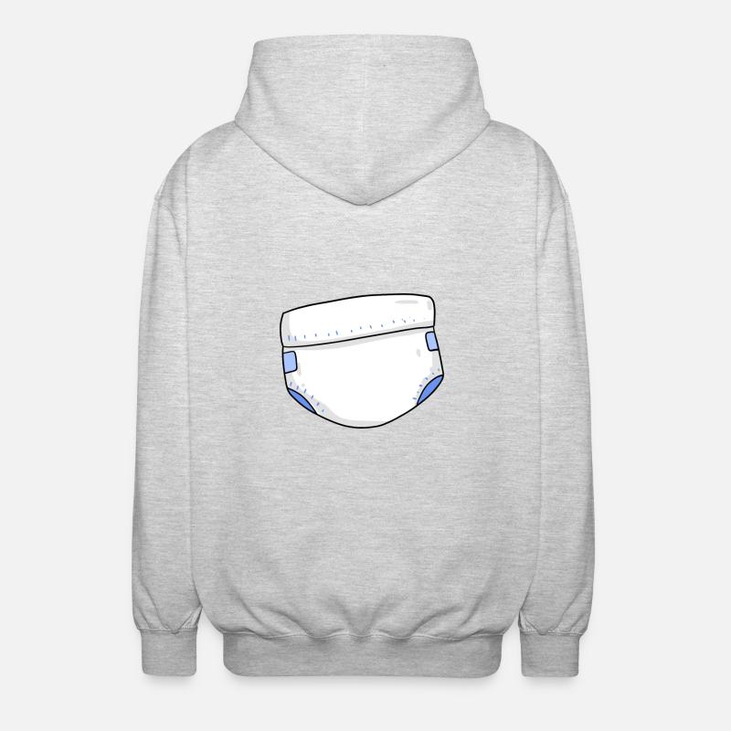 Couches pour bébé - Veste à capuche unisexe - gris clair chiné