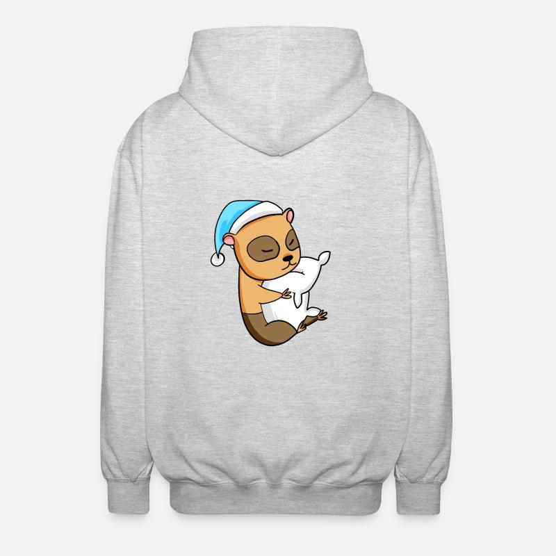 Cochon d’Inde Bébé - Veste à capuche unisexe - gris clair chiné