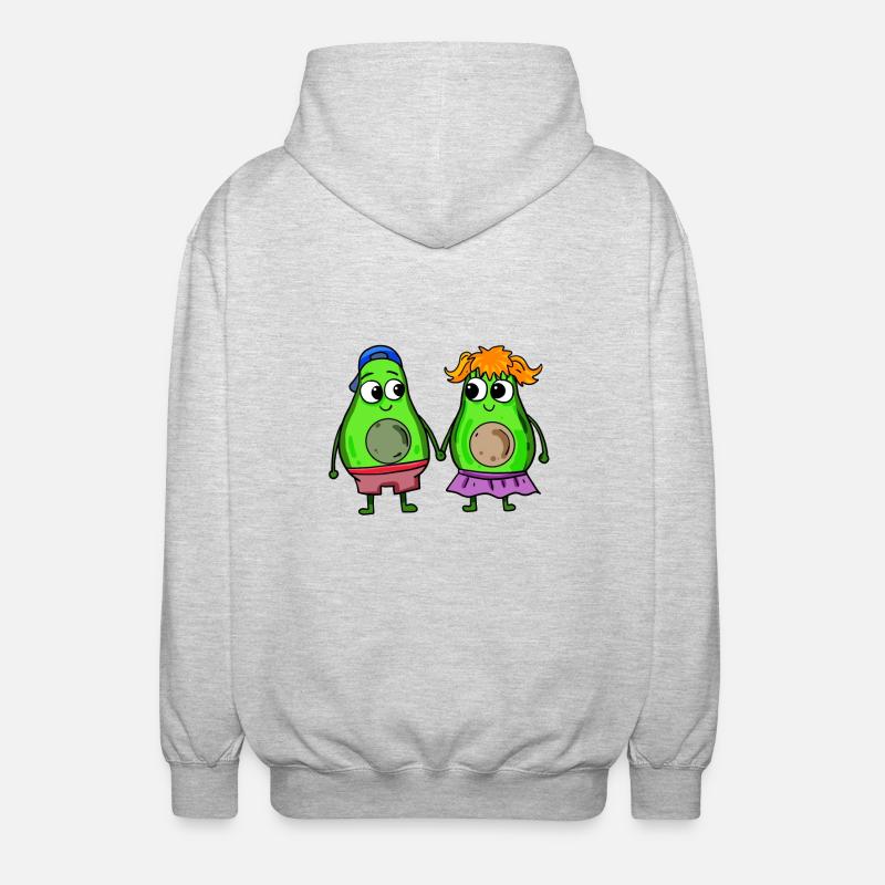 Paire d’avocats - Veste à capuche unisexe - gris clair chiné