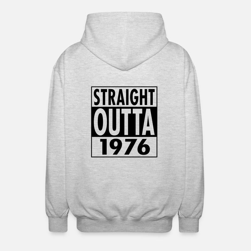 Straight Outta 1976 - Unisex Hooded Jacket - light heather grey