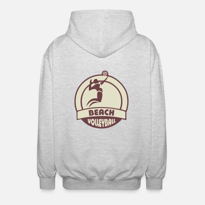 beach volleyball - Unisex Kapuzenjacke - Hellgrau meliert