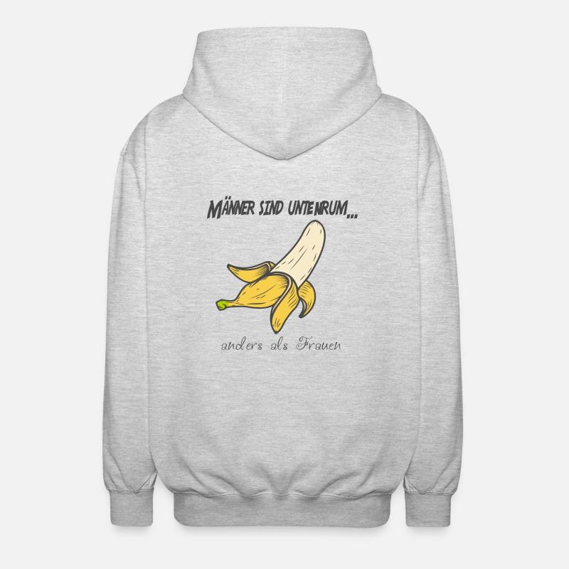 hommes de banane - Veste à capuche unisexe - gris clair chiné