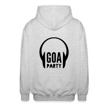 goa party - Veste à capuche unisexe - gris clair chiné - Dos - AI Model Male 185 light (185cm)