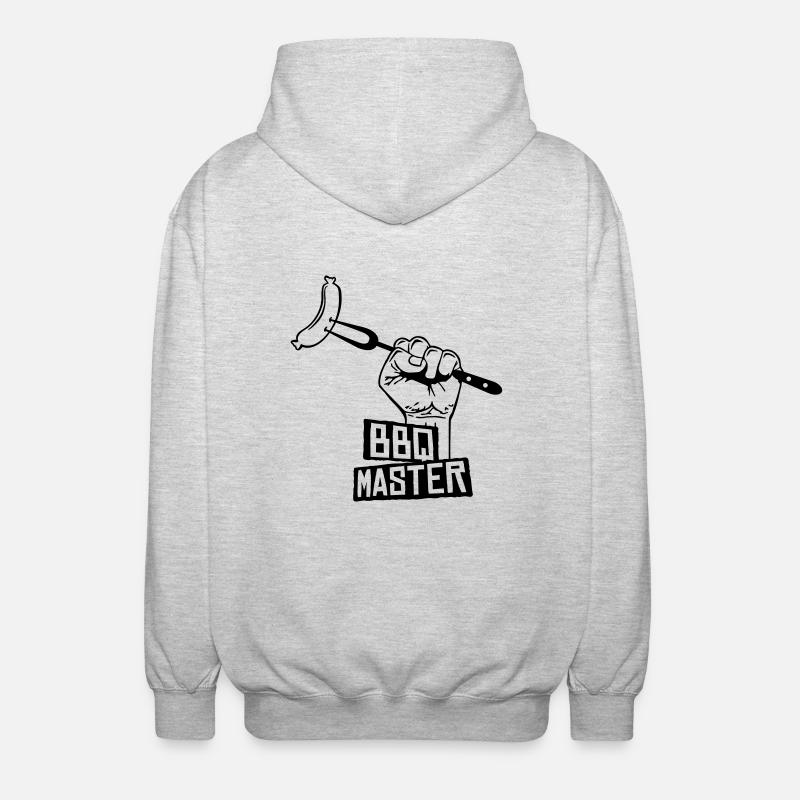 bbq master - Unisex Hooded Jacket - light heather grey
