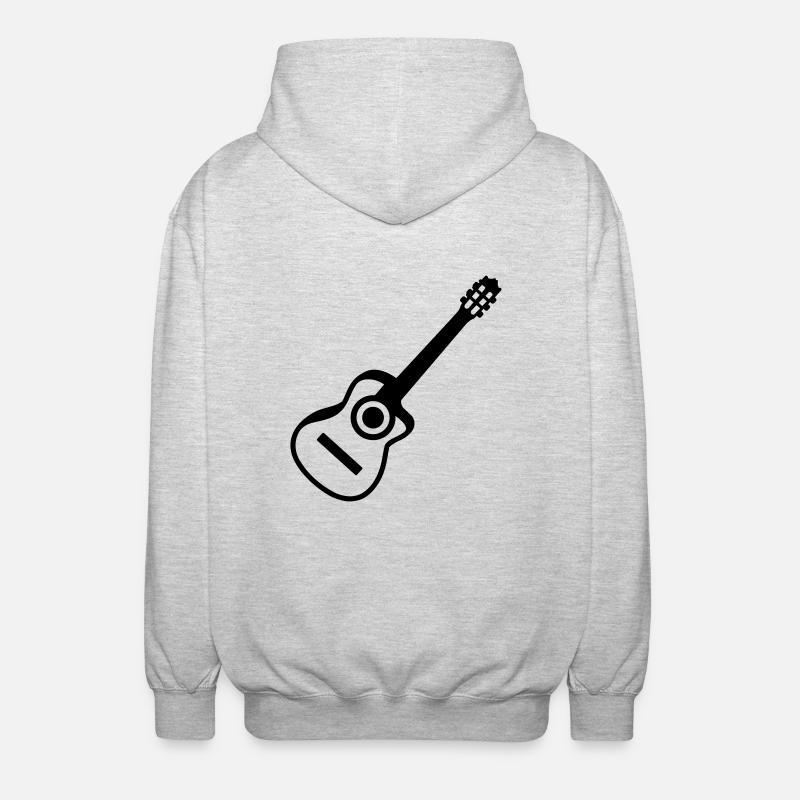 Guitar - Unisex Hooded Jacket - light heather grey