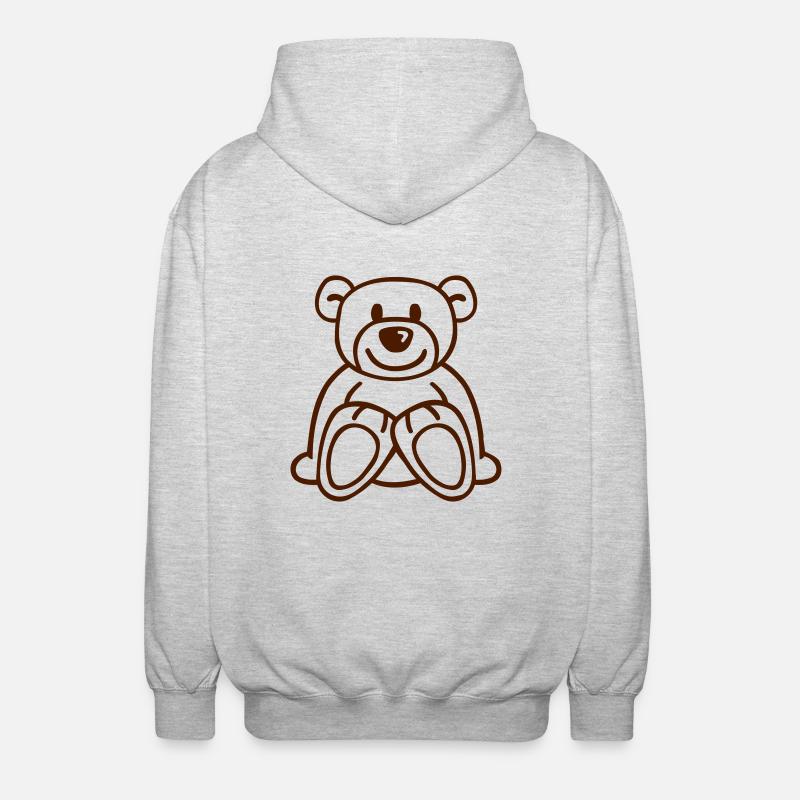 Nounours - Veste à capuche unisexe - gris clair chiné