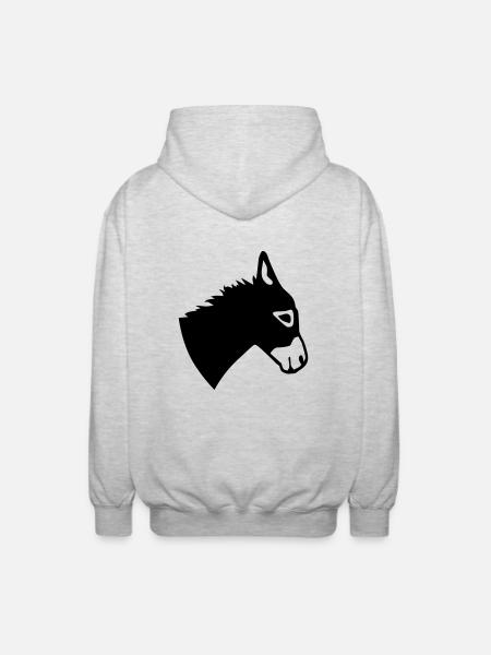 Esel - Unisex Kapuzenjacke - Hellgrau meliert