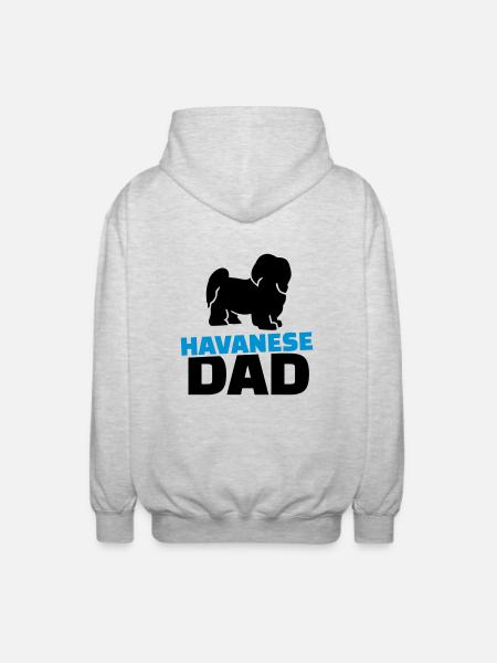 Havaneser - Unisex Kapuzenjacke - Hellgrau meliert