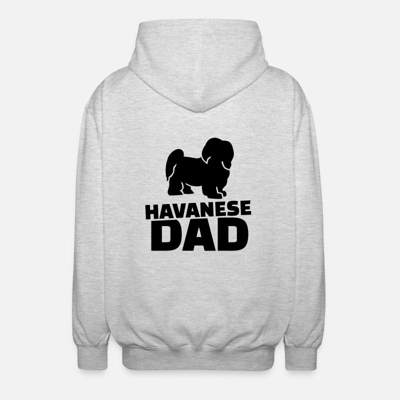 Havanese Dad - Unisex Hooded Jacket - light heather grey