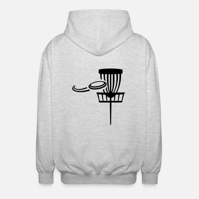 Disc golf - Unisex Kapuzenjacke - Hellgrau meliert