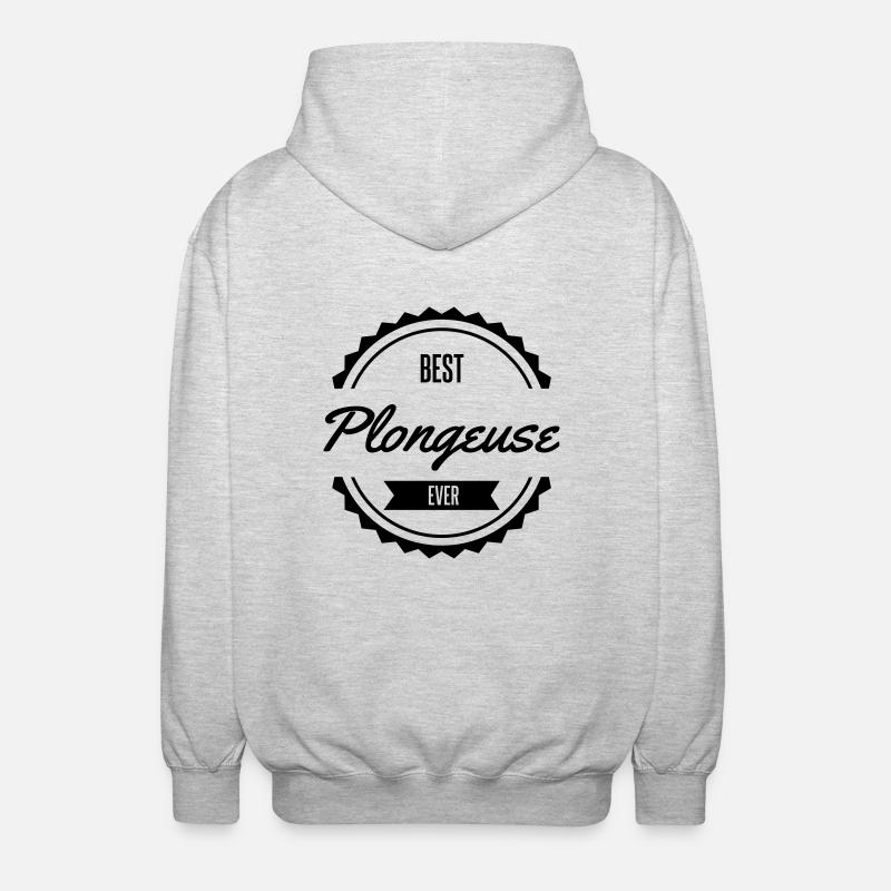 best plongeuse serveuse plongée - Veste à capuche unisexe - gris clair chiné
