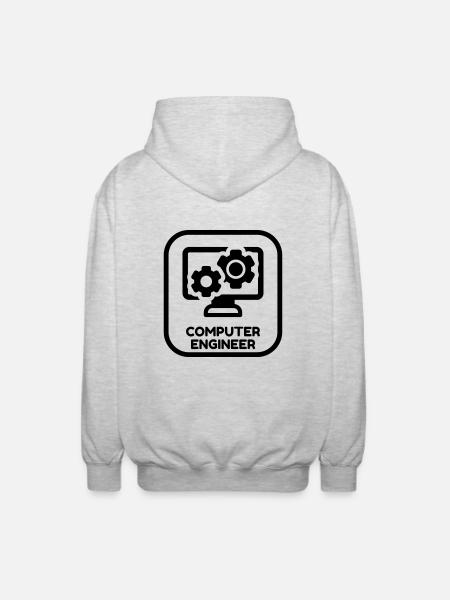 Computer / Informatiker / Aussenseiter / Ingenieur - Unisex Kapuzenjacke - Hellgrau meliert