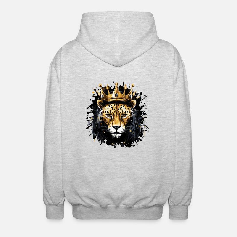 Guépard : Couronne d’animal - Veste à capuche unisexe - gris clair chiné