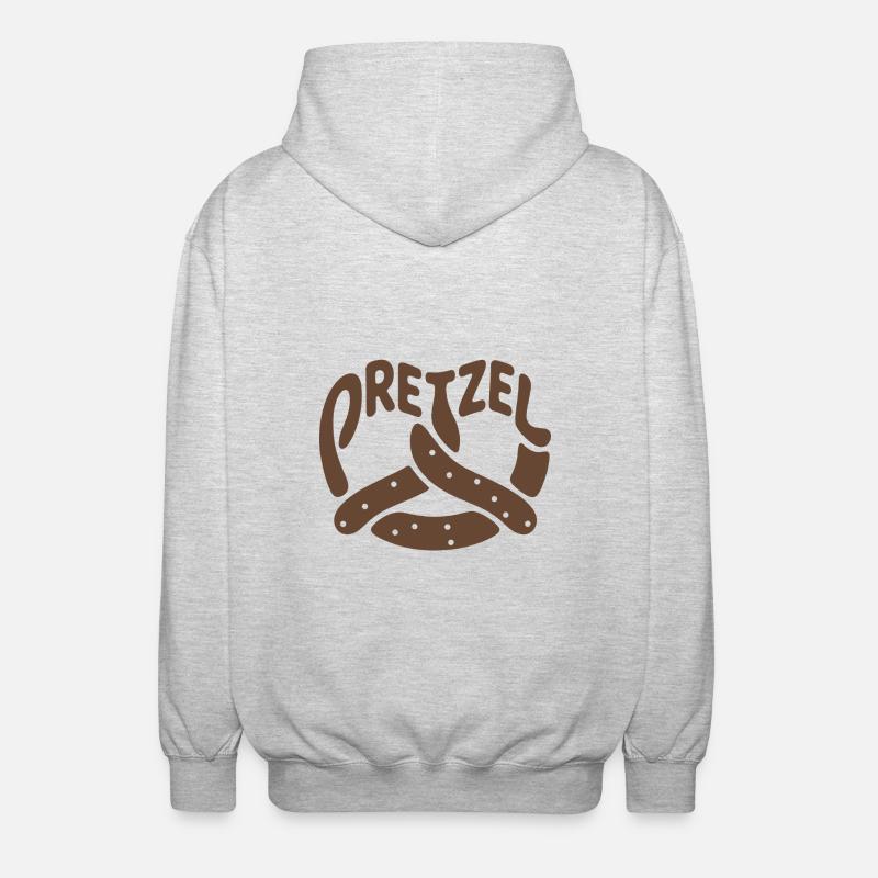 Bretzel - Cool German Food Logo - Veste à capuche unisexe - gris clair chiné