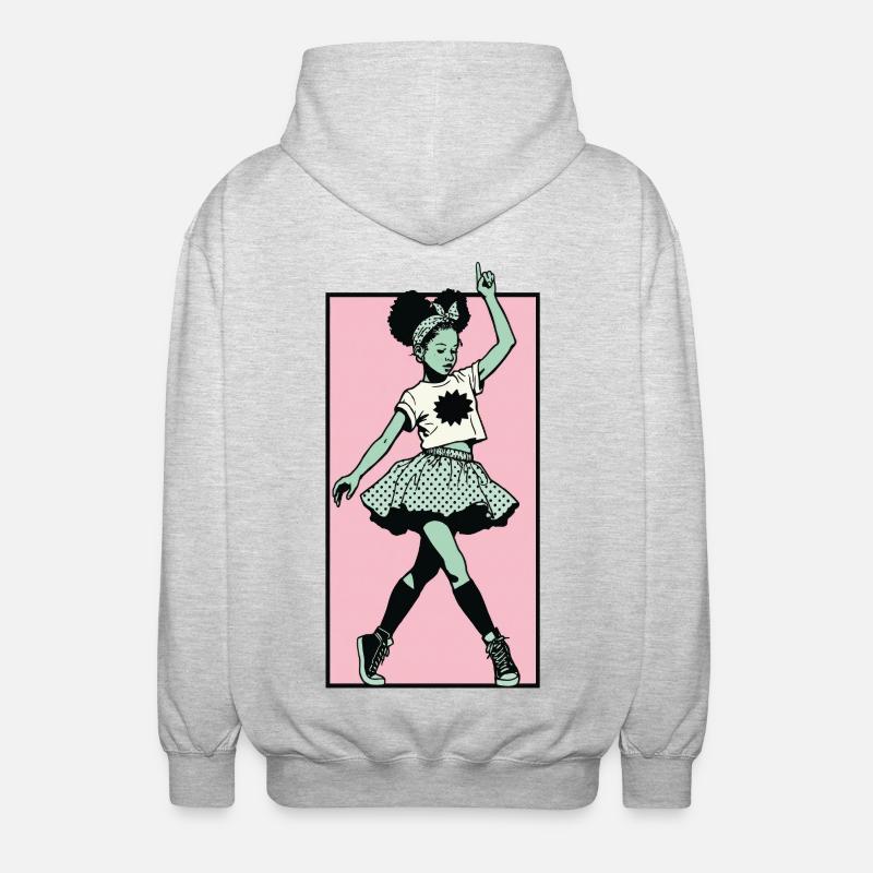 Danseuse #7 - Veste à capuche unisexe - gris clair chiné