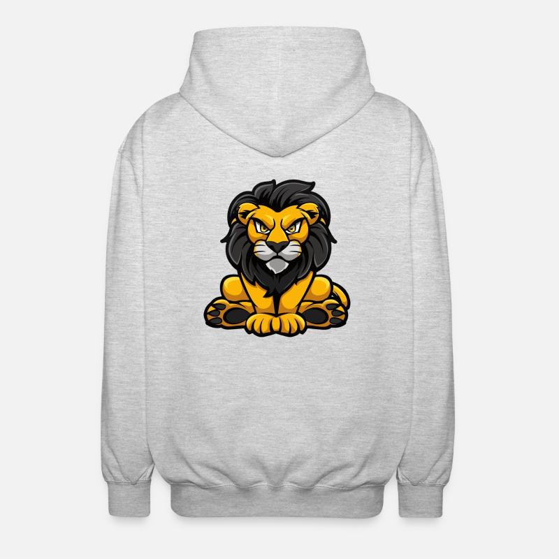 Lion Comic - Unisex Hooded Jacket - light heather grey