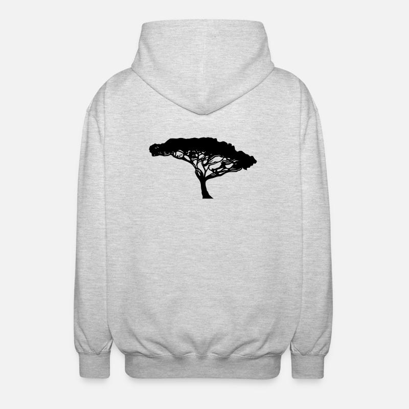 Wunderschöner Baum des Lebens - Unisex Kapuzenjacke - Hellgrau meliert