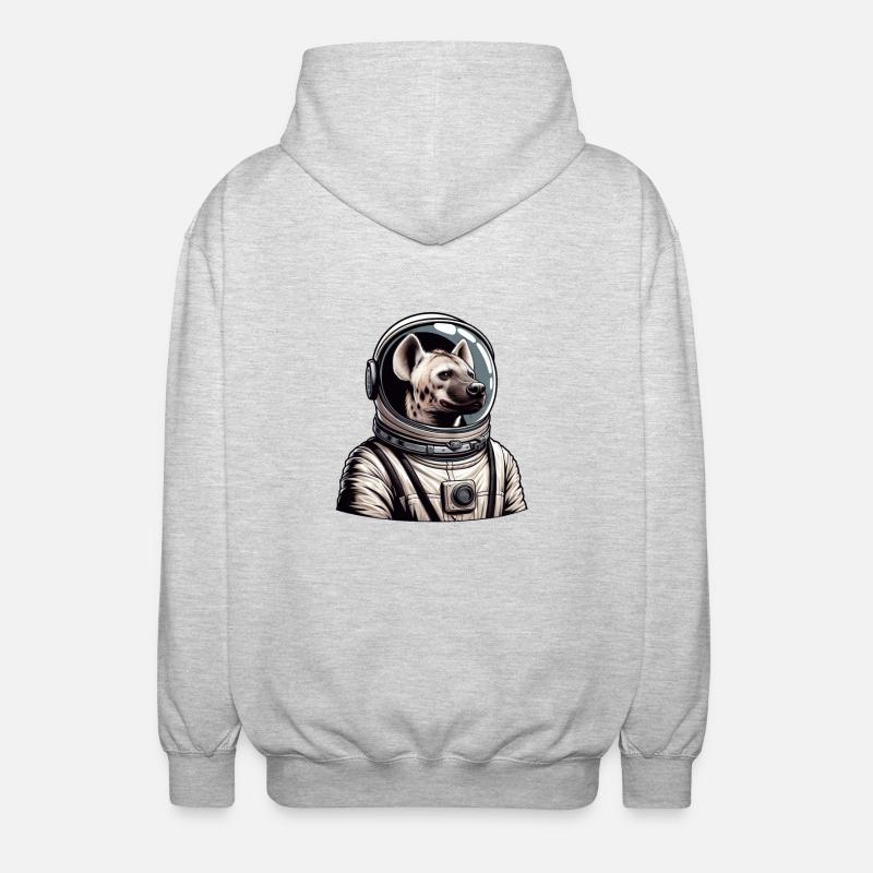Hyène astronaute Space Pride - Veste à capuche unisexe - gris clair chiné