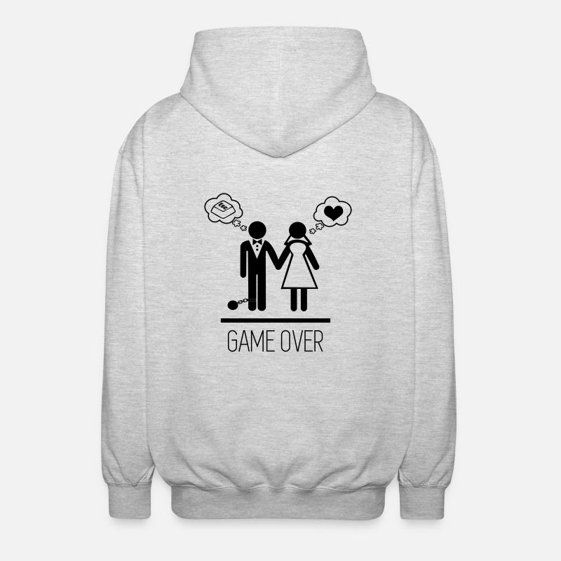 game over 3 - 1 - Veste à capuche unisexe - gris clair chiné