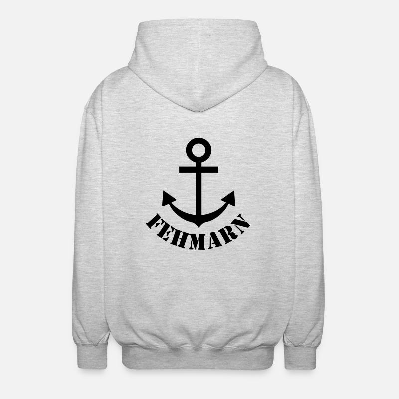 fehmarn - Unisex Kapuzenjacke - Hellgrau meliert
