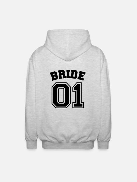 Bride 01 - Unisex Kapuzenjacke - Hellgrau meliert