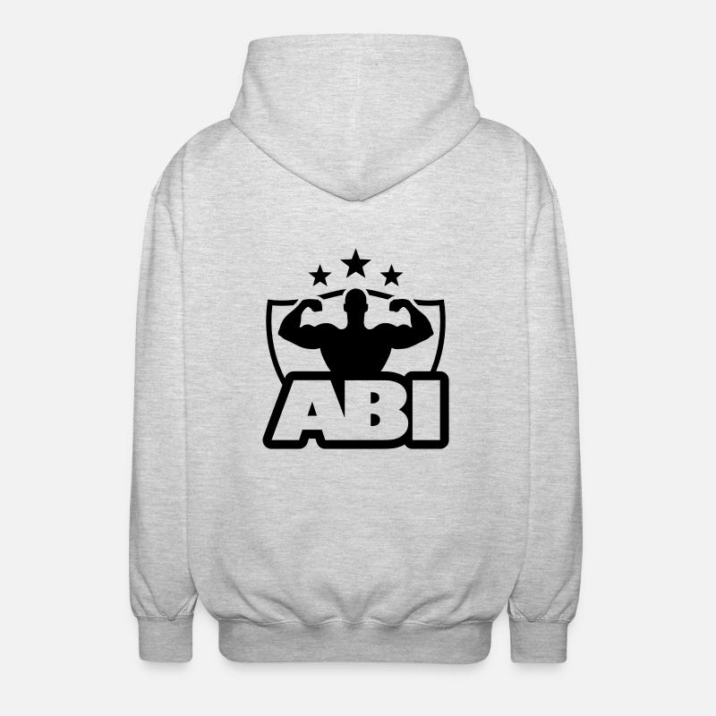 ABI - Unisex Kapuzenjacke - Hellgrau meliert