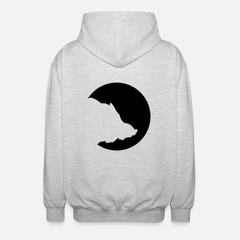 Boar Moon - Unisex Kapuzenjacke - Hellgrau meliert