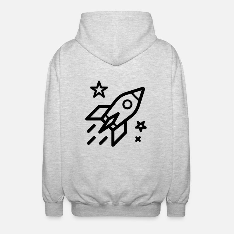 fusée - Veste à capuche unisexe - gris clair chiné