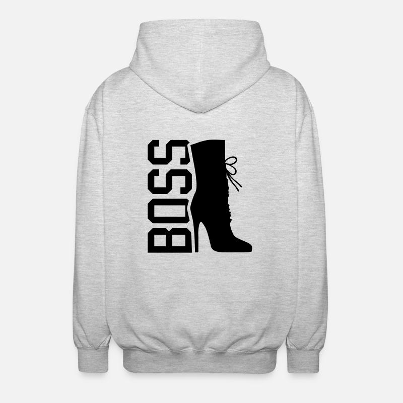 high_heel_boss_la1 - Unisex Kapuzenjacke - Hellgrau meliert