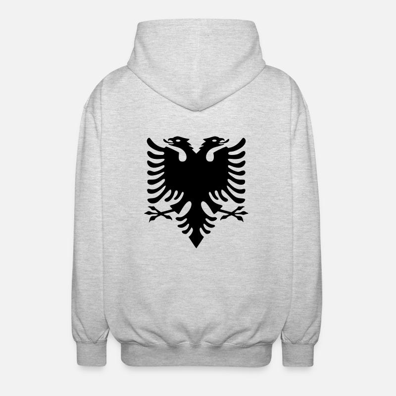 Double Headed Eagle_V1 - Veste à capuche unisexe - gris clair chiné