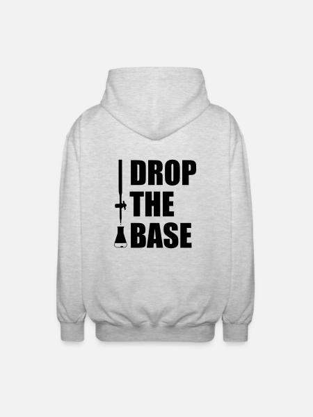 Drop the Base! - Unisex Kapuzenjacke - Hellgrau meliert