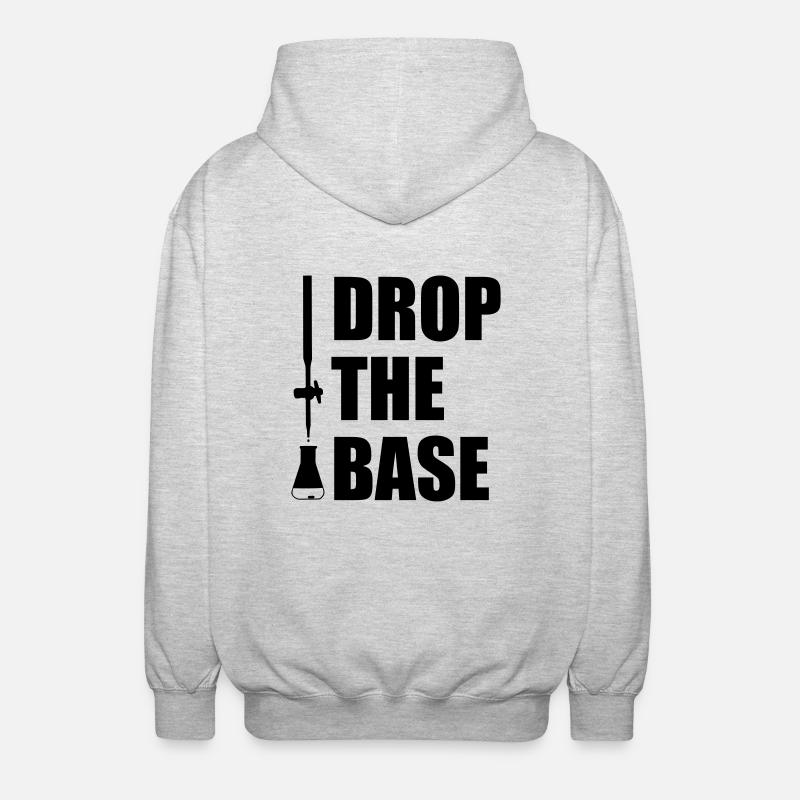 Drop the Base! - Unisex Kapuzenjacke - Hellgrau meliert