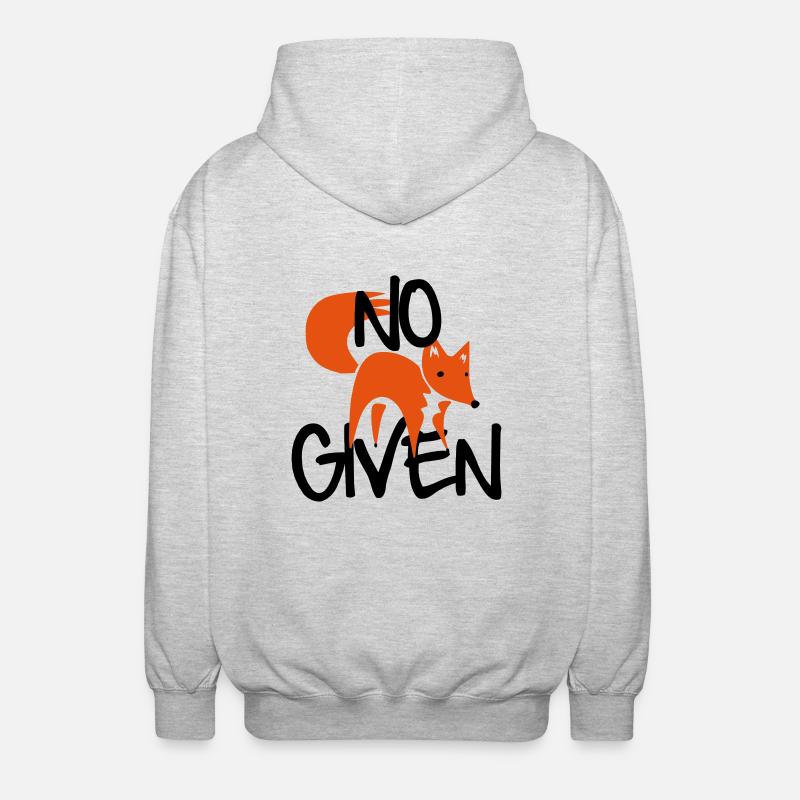 No Fox Given - Unisex Kapuzenjacke - Hellgrau meliert
