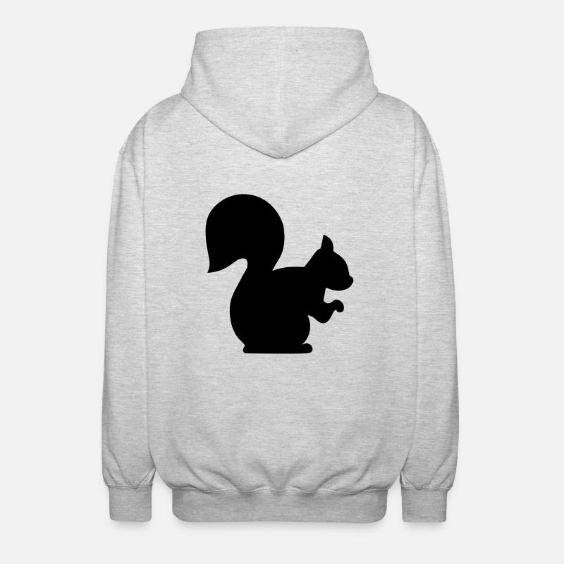 Ecureuil - Veste à capuche unisexe - gris clair chiné
