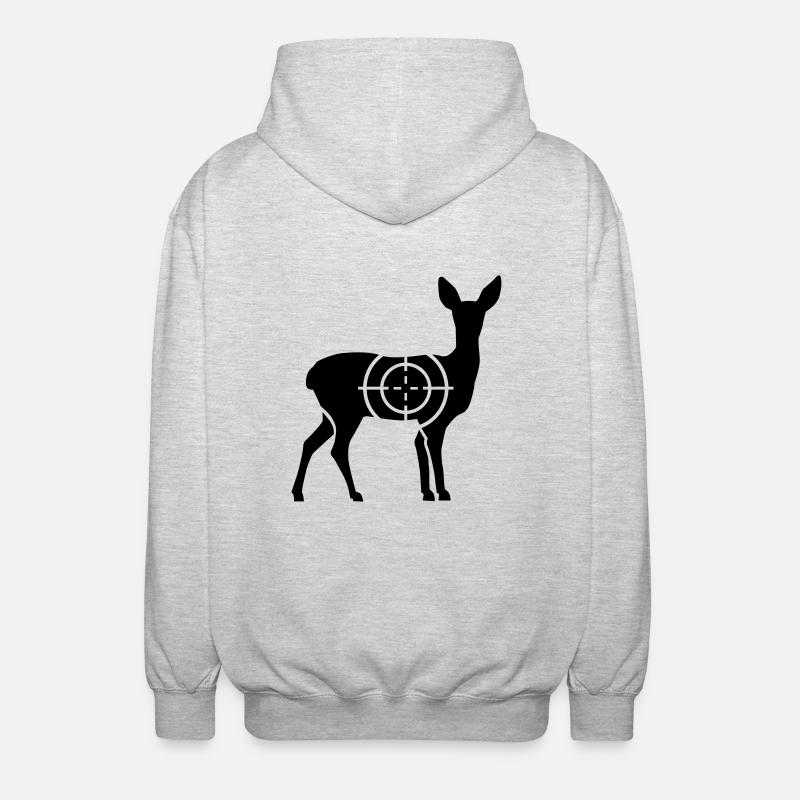 Deer - Unisex Hooded Jacket - light heather grey