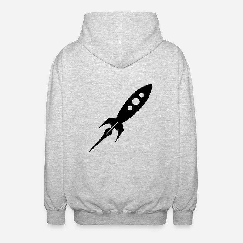 fusée - Veste à capuche unisexe - gris clair chiné