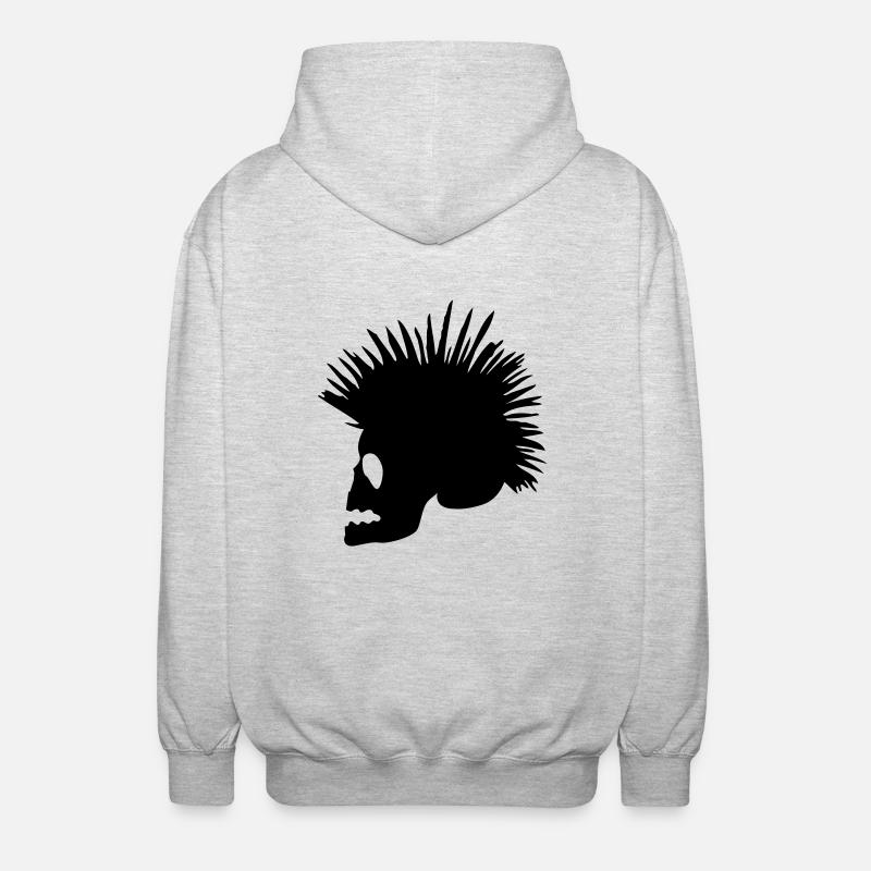 punker - Unisex Kapuzenjacke - Hellgrau meliert
