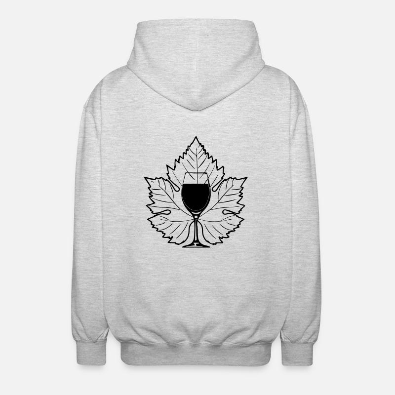 Wine grapes - Unisex Hooded Jacket - light heather grey